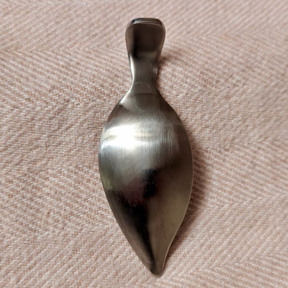 Stainless Steel Engraved Leaf Tea Bag Holder Caddy - Picture 5 of 8